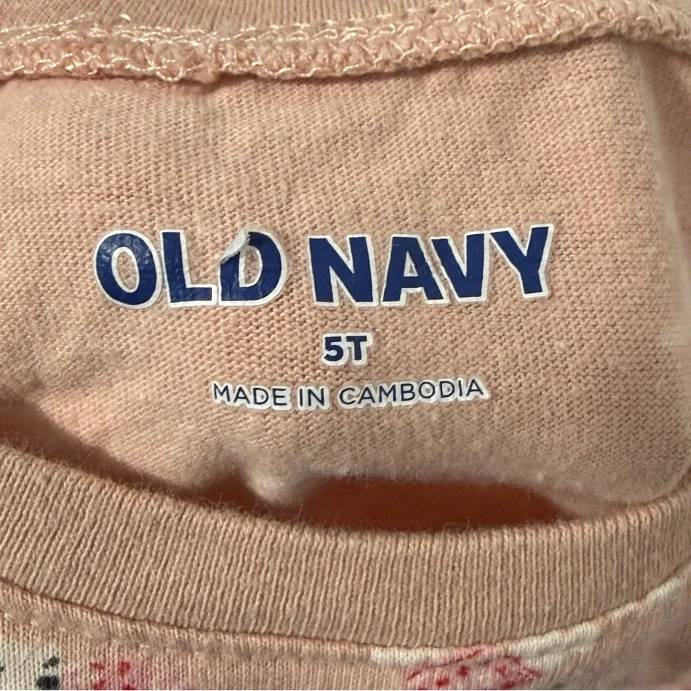 Old Navy Light Pink Kids Dress with Fun Print